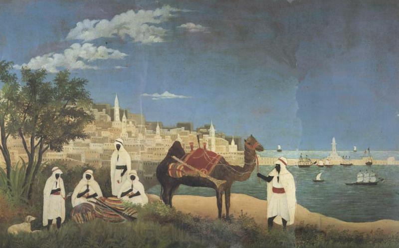 Henri Rousseau The Port of Algiers Norge oil painting art